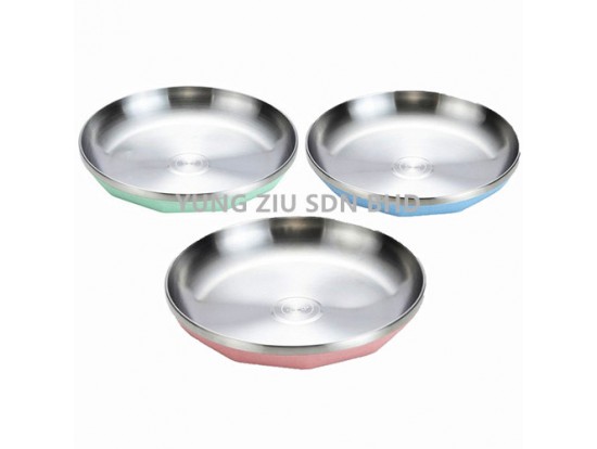 (1PCS)XB6512#20CM 304 STAINLESS STEEL WHEAT PLATE